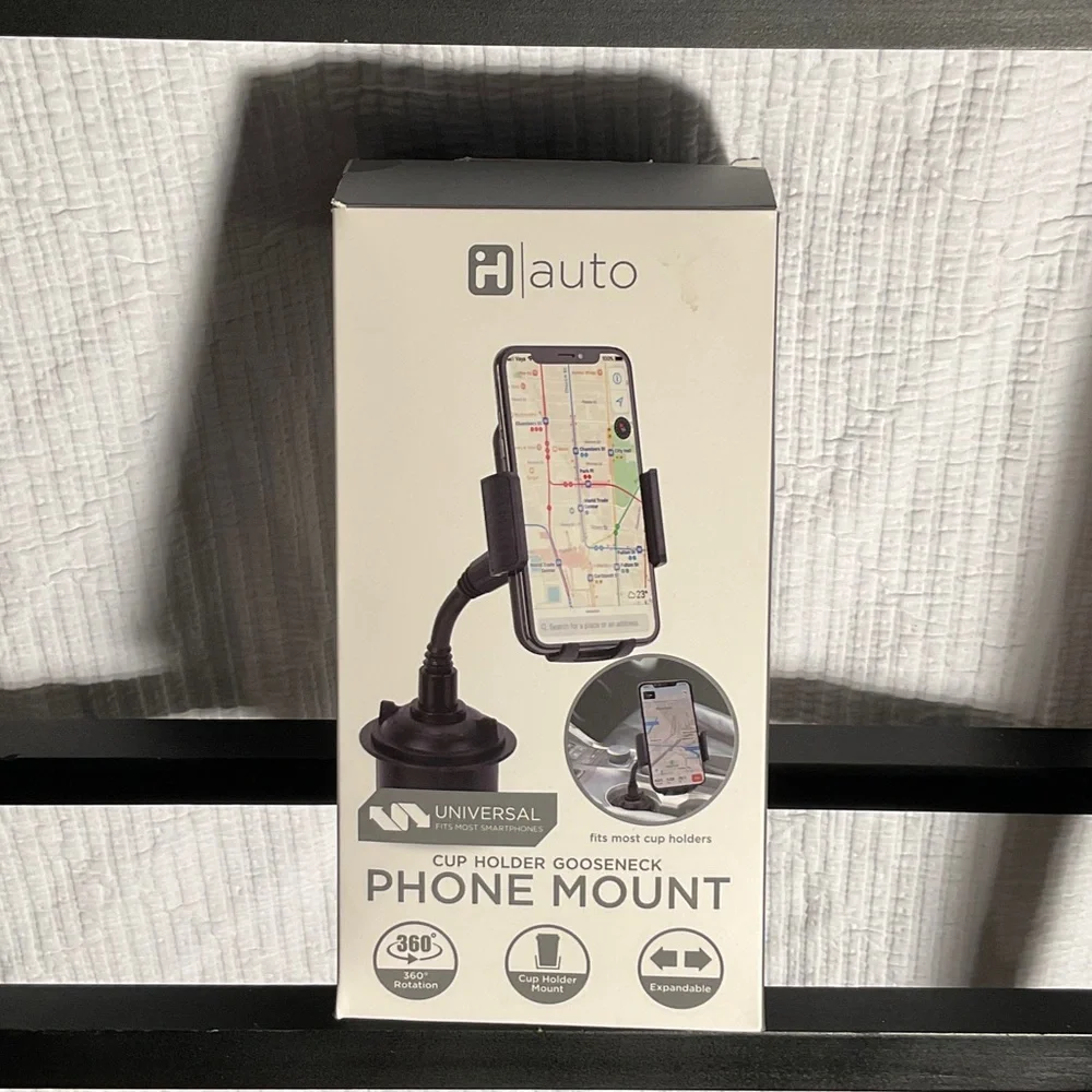 Black Gooseneck Phone Mount DAMAGED BOX